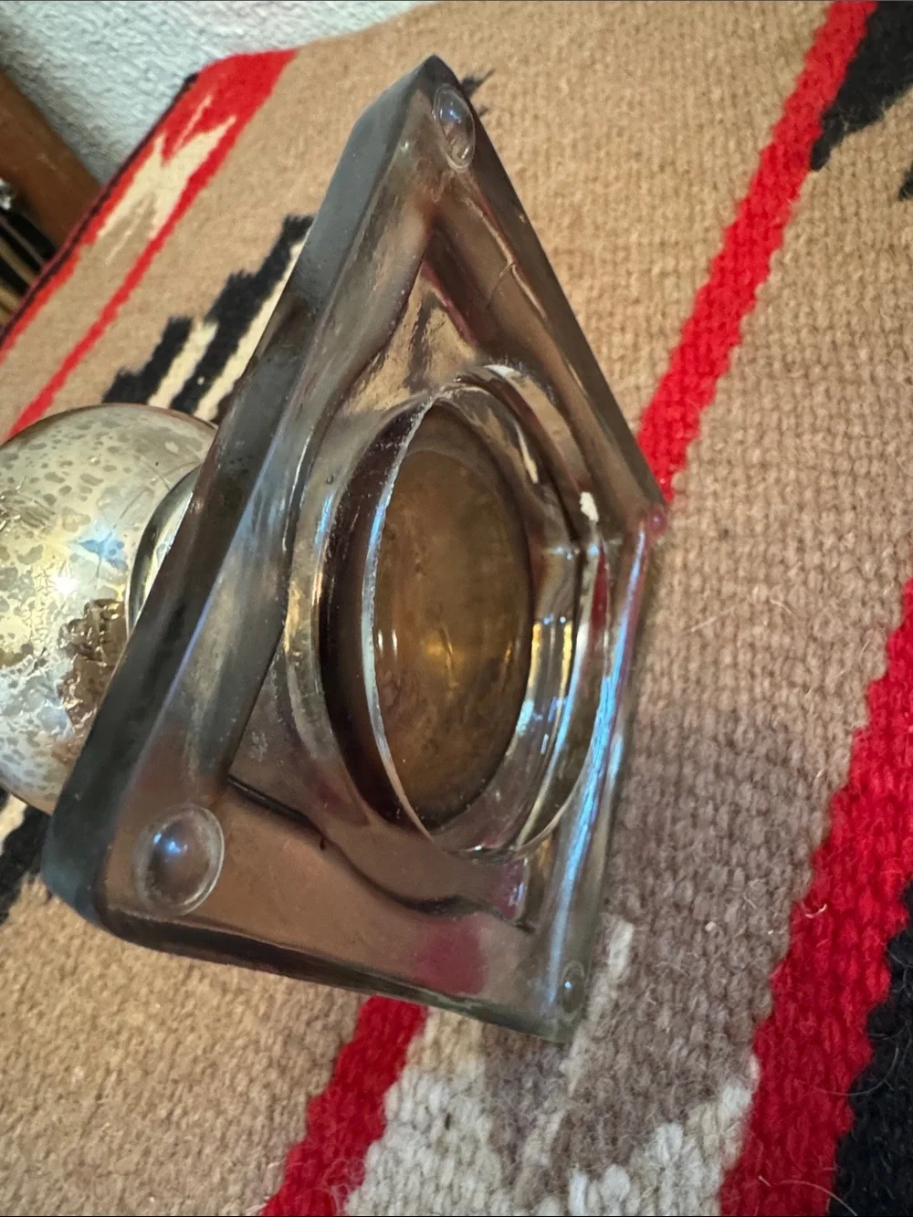 Antique-Style Silver/Gold Mercury Glass Candle Holder